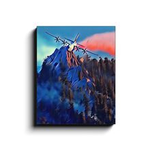 Load image into Gallery viewer, Airdrop Over Mountain Ridge Canvas Print