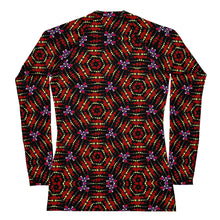 Load image into Gallery viewer, Women&#39;s Rash Guard and Layering Shirt in Allover Ankara Style Design
