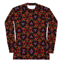 Load image into Gallery viewer, Women&#39;s Rash Guard and Layering Shirt in Allover Ankara Style Design
