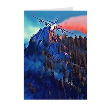 Load image into Gallery viewer, Airdrop Over Mountain Ridge- Greeting Cards
