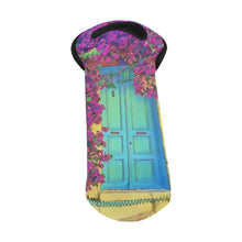 Load image into Gallery viewer, Bottle Carrier Bougainvillea and Blue Door Neoprene Padded
