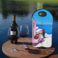 Load image into Gallery viewer, Greece 2   2-Bottle Neoprene Wine Bag

