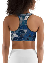 Load image into Gallery viewer, Sports Bra / Yoga Top - &quot;Blue Reflections&quot;
