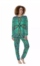 Load image into Gallery viewer, 2-Piece PJ or Loungewear Set in Emerald Green in Comfy Brushed Jersey Fabric
