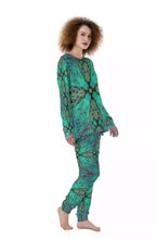 Load image into Gallery viewer, 2-Piece PJ or Loungewear Set in Emerald Green in Comfy Brushed Jersey Fabric

