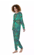 Load image into Gallery viewer, 2-Piece PJ or Loungewear Set in Emerald Green in Comfy Brushed Jersey Fabric
