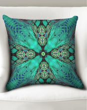 Load image into Gallery viewer, Cushion Cover Emerald Cross Throw Pillow Case 17&quot;x17&quot;
