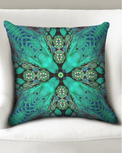 Cushion Cover Emerald Cross Throw Pillow Case 17"x17"