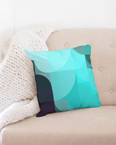 Colorblock Sea Green Throw Pillow Case 18"x18"