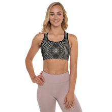 Load image into Gallery viewer, African Mudcloth Inspired Lined/Padded Sports Bra Yoga Top
