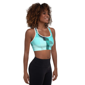 Sea Green Colorblock Lined/Padded Sports Bra Yoga Top