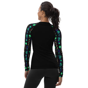 Women's Rash Guard and Layering Shirt in Kelp Forest- Green