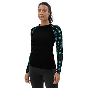 Women's Rash Guard and Layering Shirt in Kelp Forest- Green