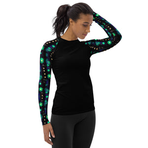 Women's Rash Guard and Layering Shirt in Kelp Forest- Green