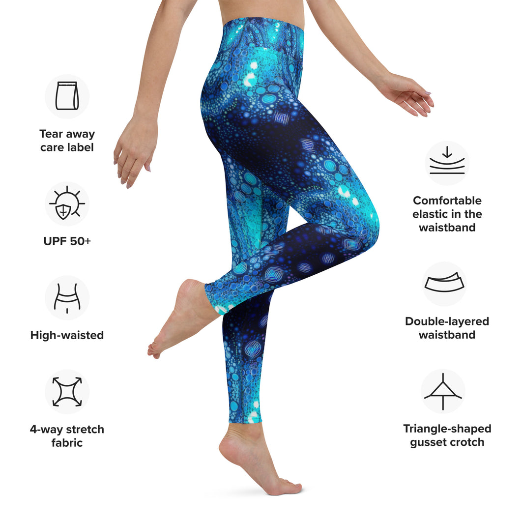 Mermaid High Waisted Yoga Leggings in Ankle Length