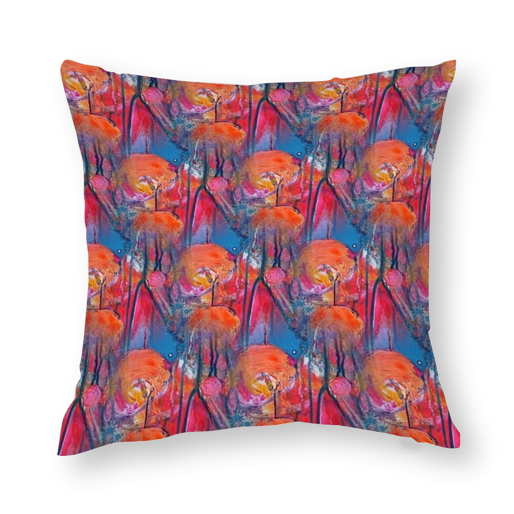 Bright Abstract Painted Pillow Cover 24