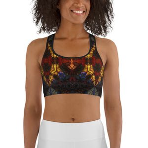 Sports bra / Yoga top- Stained Glass 1