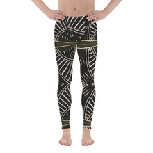 Load image into Gallery viewer, Men&#39;s Regular Waisted Pattern Leggings- Ankle-Length Yoga Pants- Cameroon
