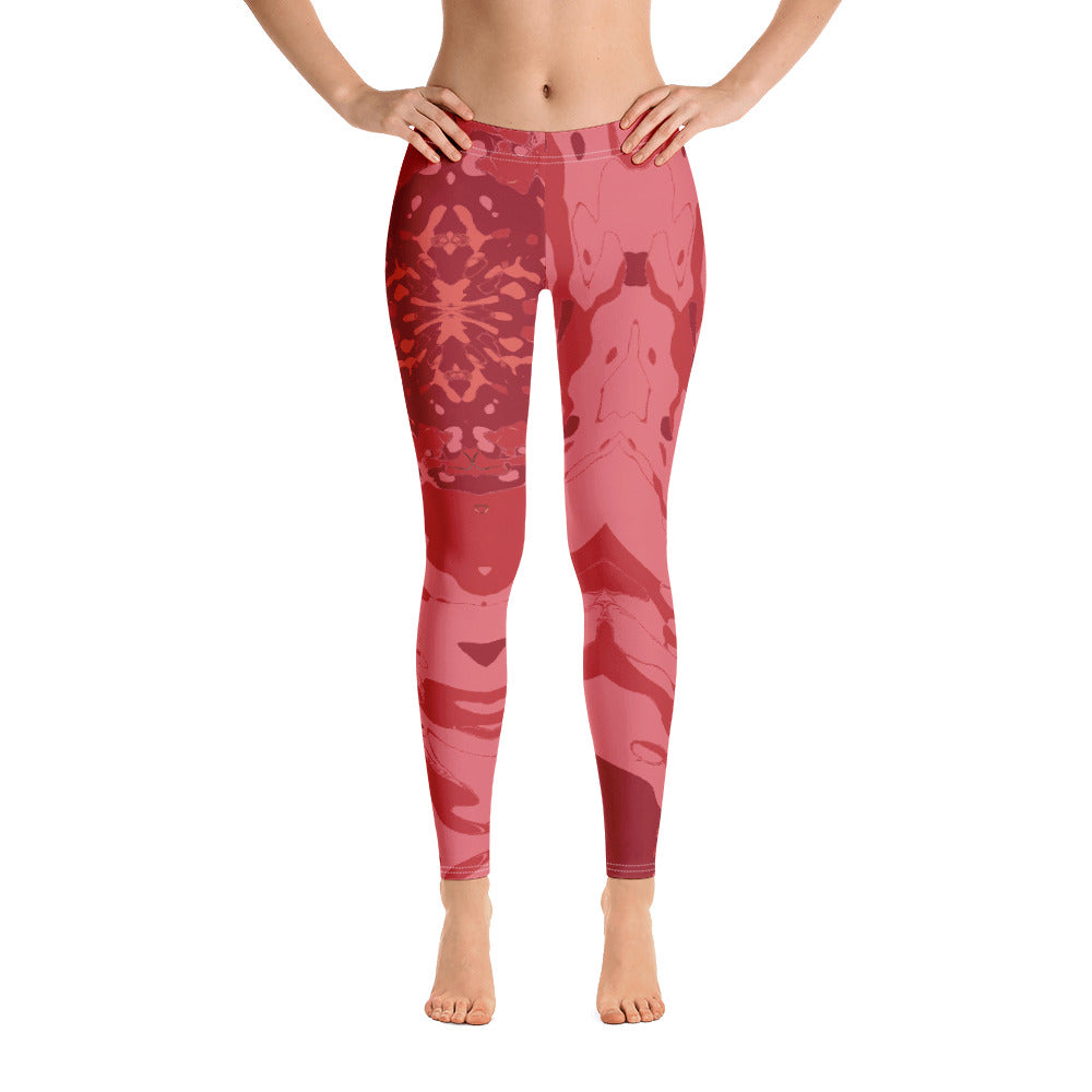 Women's High Waisted Pattern Leggings Capri Length Yoga Pants (Mid-Calf)- in 