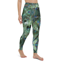 Load image into Gallery viewer, High Waist Yoga Leggings in Peacock Pandemonium- Ankle Length
