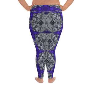 Purple Gothic Cross Plus Size Leggings