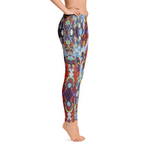 Load image into Gallery viewer, Women&#39;s Regular Waisted Pattern Leggings Full-Length Yoga Pants - in &quot;Expressionistic Landscape&quot;
