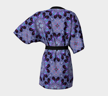Load image into Gallery viewer, Rose Window Kaleidoscope Kimono Jacket with Bamboo Fabric Edging and detachable Belt
