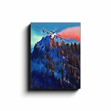 Load image into Gallery viewer, Airdrop Over Mountain Ridge Canvas Print
