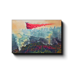 Airdrop Over Canyon- Canvas Wrap