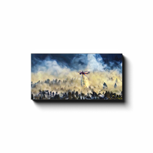 Load image into Gallery viewer, Helicopter Water Drop Over Forest - Canvas Wrap
