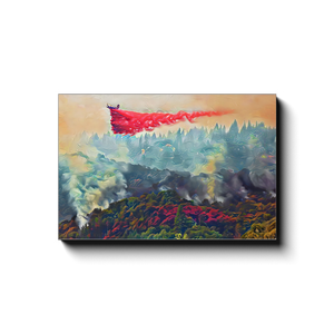 Airdrop Over Canyon- Canvas Wrap